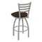Holland Bar Stool Co 30" Swivel Bar Stool, Nickel Finish, Rein Coffee Seat 41030AN025 - alternate 4